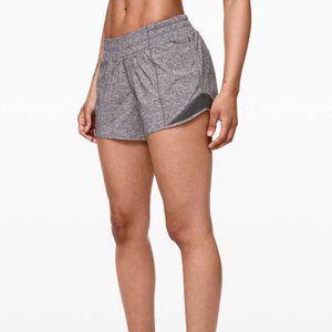 Lululemon Hotty Hot Low-Rise Lined Short 4" Heather Lux Multi Black - sz 2